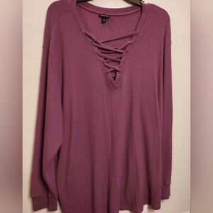 Torrid Purple Lace-Up Women's Top